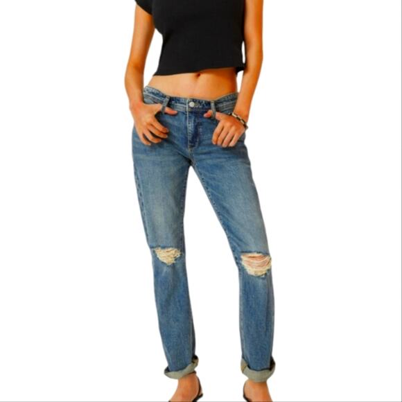 Pilcro‎ & the Letterpress Slim Boyfriend Distressed Jeans Size 26 - Picture 1 of 15